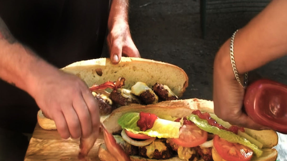BACON CHEESEBURGER GRINDERS BBQ Pit Boys