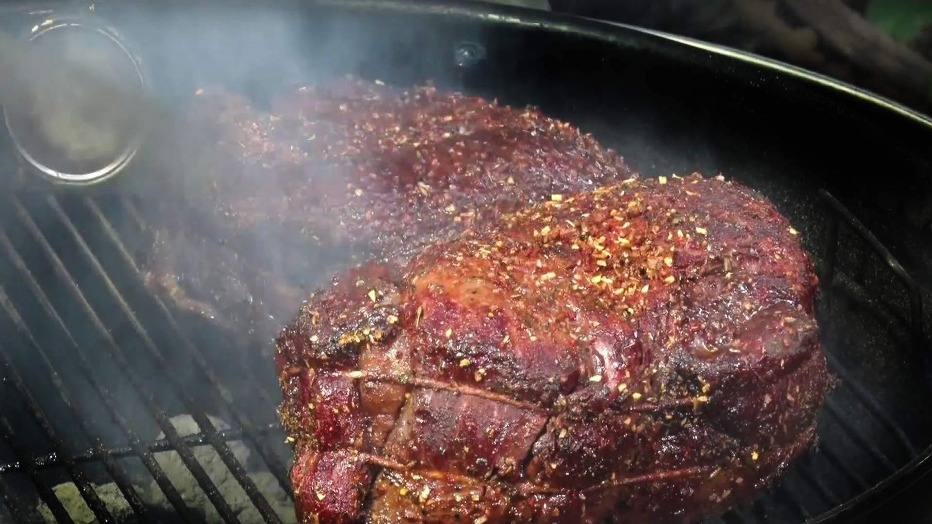 Sirloin tip roast on sale on weber grill