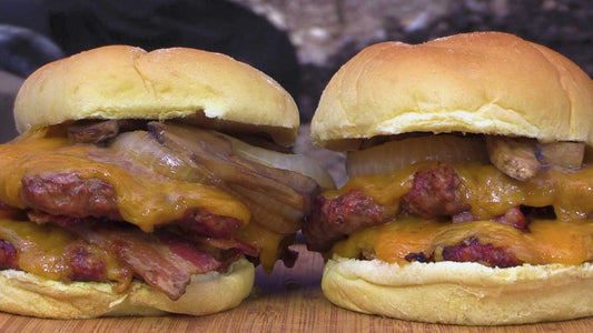 DOUBLE CHEESE BACON BANG BURGERS