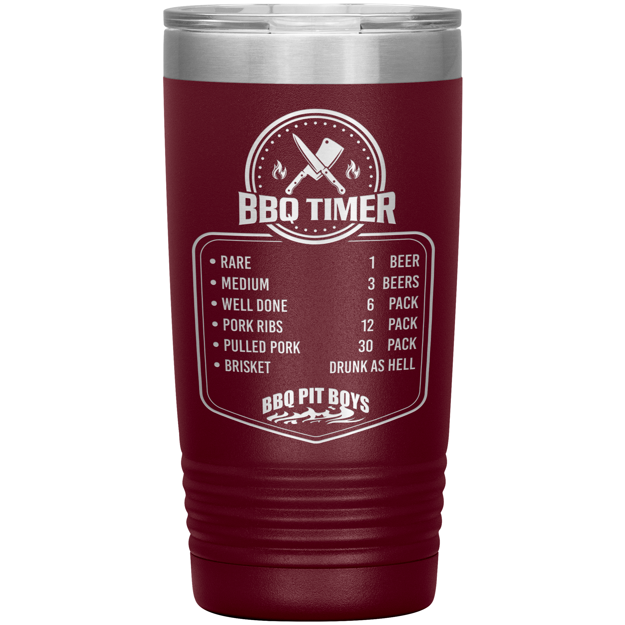BBQ_Timer_20oz_Insulated_Tumbler_Maroon_Mockup.png